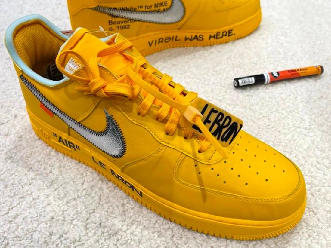 4 off white nike air force 1 university gold DD1876 700