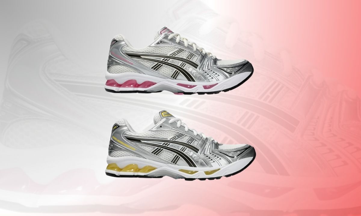 Asics Gel-Kayano 14 Cream Sweet Pink Tai Chi Yellow 1203A537-103 1203A537-101 Lateral