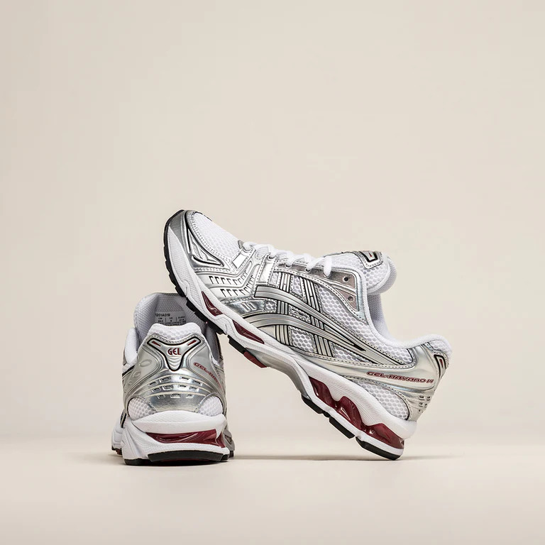 Asics Gel Kayano 14 White Pure Silver Heel Lateral 1201A019-104