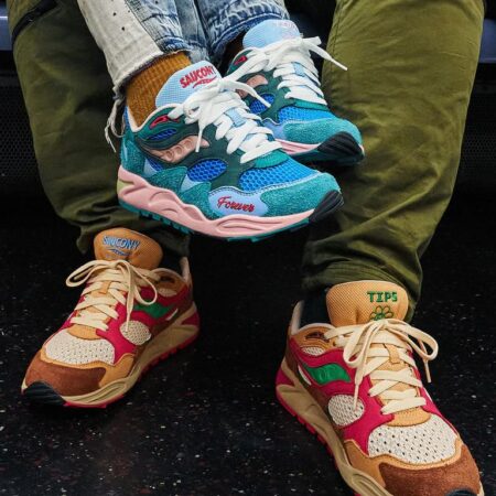 Jae Tips x saucony Jersey Grid Shadow 2 What’s the Occasion S70826-1 S70826-2 Titel On Feet