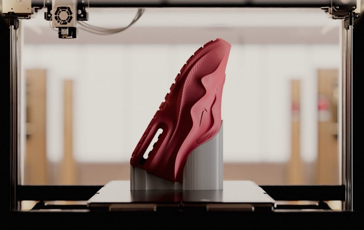 Nike Air Max 1000 Red in Production