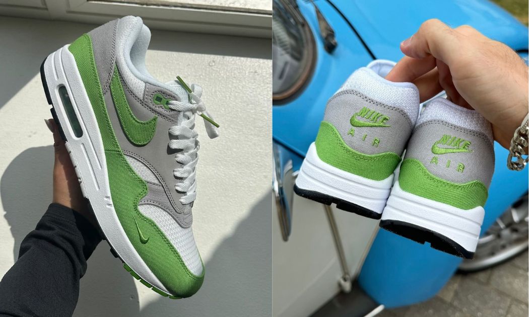 Patta x Nike Air Max 1 „Chlorophyll“ HF1012-300 In Hand Heel