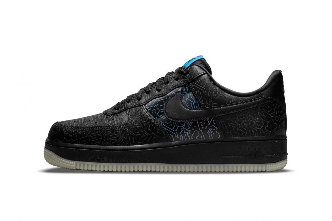 Space Jam Nike Air Force 1 Low Computer Chip DH5354 001 Lateral 1160x774