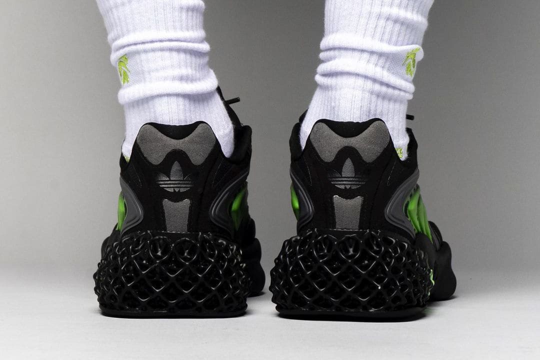adidas 4D Cush Carbon Solar Green Heel